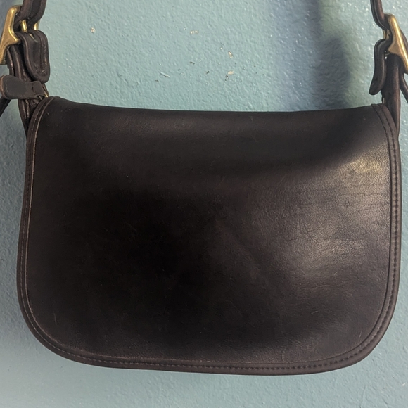Coach Black Leather Bag - Picture 1 of 8